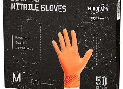 EUROPAPA DiamondGrip Extra Thick Nitrile Work Gloves – 50 Pack