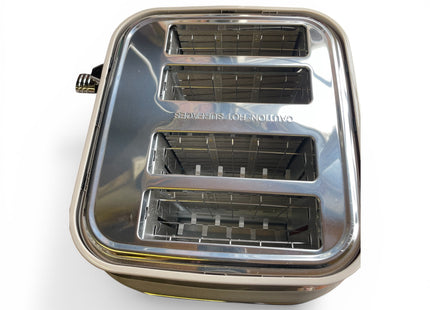 EGL Retro 4-Slice Toaster – Cream Finish, Dual Control, Wide Slots - Used