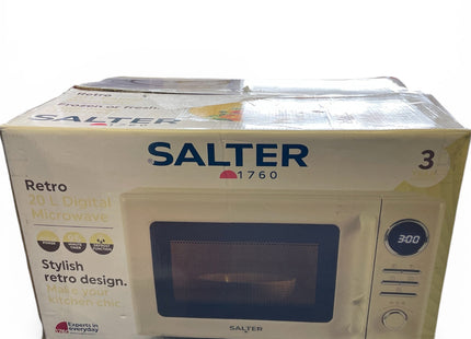 Salter Retro Cream Microwave 20L – 800W Digital Solo Microwave - Used