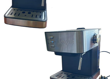 Salter Manual Espresso Machine – 15 Bar, Milk Frother, 1.6L Tank