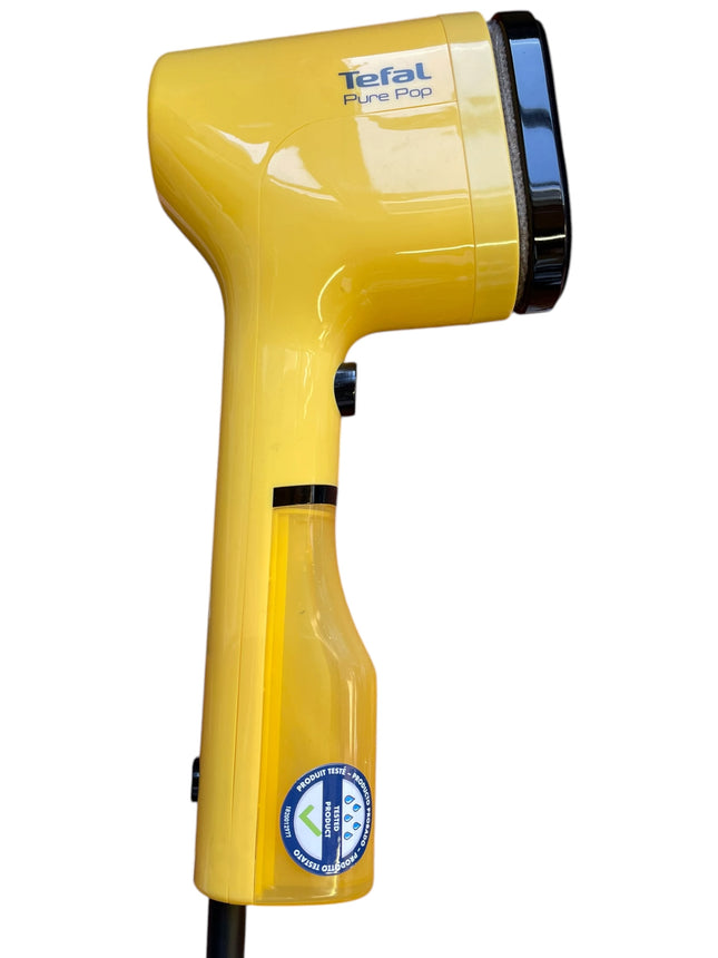 Tefal Pure Pop Handheld Clothes Steamer Yellow, Travel Garment Steamer - Used