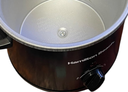 Hamilton Beach 1.8L Mini Slow Cooker, 90W Compact Cooker Black - Used