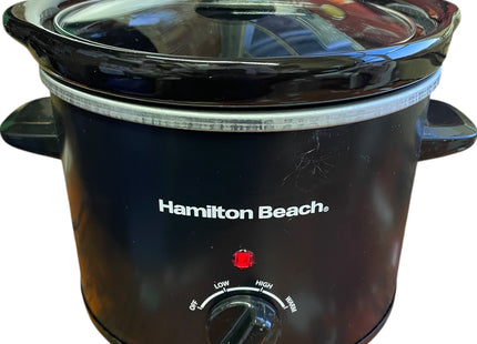 Hamilton Beach 1.8L Mini Slow Cooker, 90W Compact Cooker Black - Used