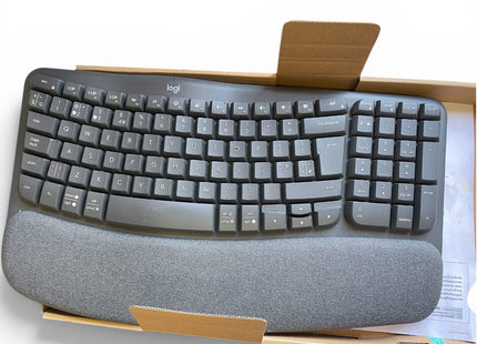 Logitech Wave Keys Wireless Ergonomic Keyboard DEU QWERTZ – Graphite - USED