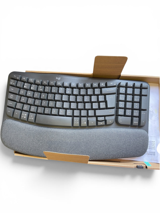 Logitech Wave Keys Wireless Ergonomic Keyboard DEU QWERTZ – Graphite - USED