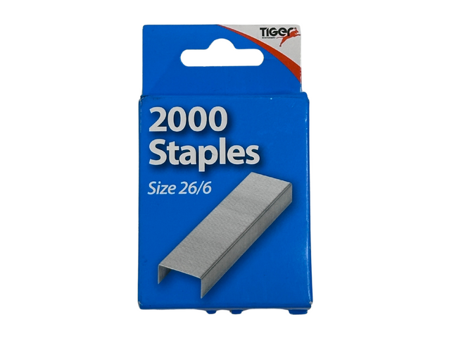 Tiger 26/6 Staples – Pack of 2000 Steel Staples
