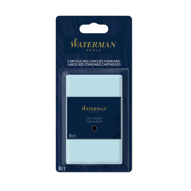 Waterman Noir Intense Fountain Pen Ink Cartridges – Intense Black, 8 Count