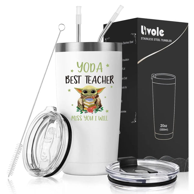 Livole 20oz Insulated Travel Tumbler – Funny Thank You Gift for Teachers & Mentors