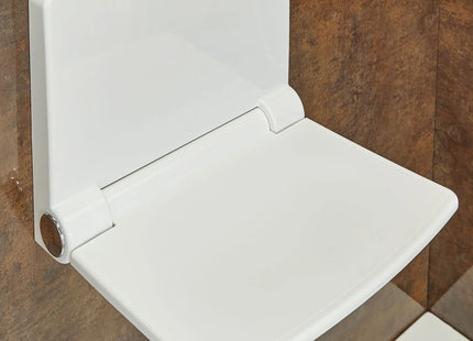 Careco Chroma Wall Mounted Folding Shower Chair BA03040005 Soft Close Bathroom Seat