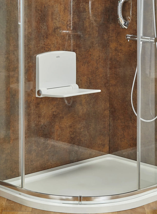 Careco Chroma Wall Mounted Folding Shower Chair BA03040005 Soft Close Bathroom Seat
