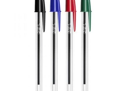 BIC Cristal Medium Ballpoint Pens – Pack of 4 (Writes up to 2x More)