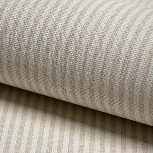 Grandeco Pinstripe Nursery Textured Wallpaper 10m x 53cm – Natural Beige, LL-03-10-0