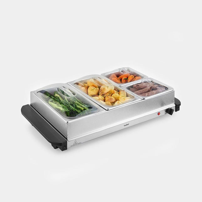 VonShef 2-in-1 Buffet Food Server – Adjustable Temperature Control