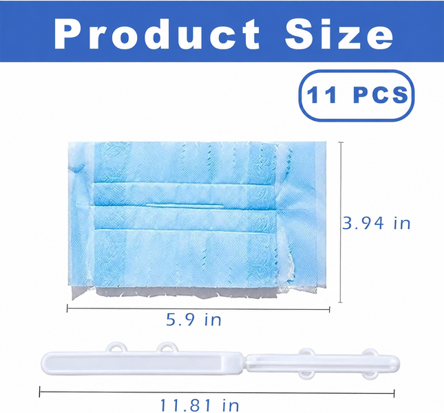 10 Pack Blue Flash Dust Magnet Duster Refills with Extender Handle