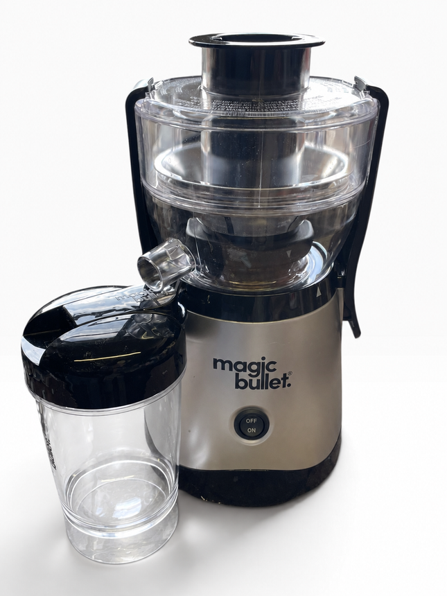 NutriBullet Magic Bullet 400W Centrifugal Juicer 470ml 10-Piece Set Silver - USED