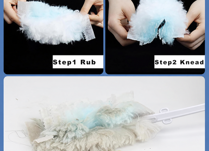 10 Pack Blue Flash Dust Magnet Duster Refills with Extender Handle
