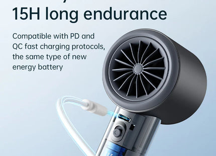 JISULIFE FA53 Handheld Fan 100-Speed 3600mAh Rechargeable – Blue
