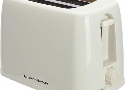 Hamilton Beach Essentials 2 Slice Toaster 650W, Wide Slots, HB1116C – Cream
