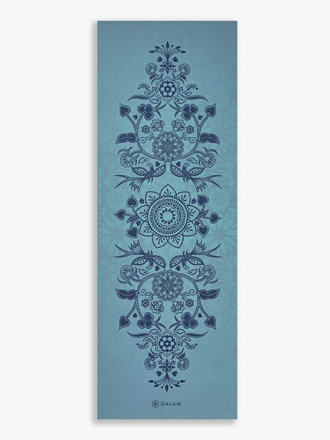 Gaiam Mystic Sky Reversible Yoga Mat 6mm – Blue