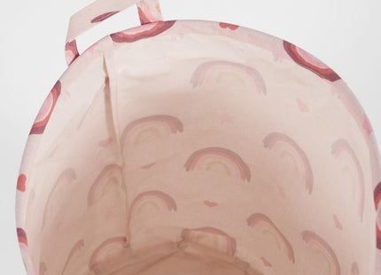 OHS Rainbow Print Storage Basket Blush Pink – Large Nursery & Laundry Storage Basket