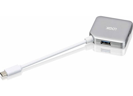 LOGIK L4HUBC23 4-Port USB-C Hub – USB 3.2 Adapter for PC & Mac with 5Gbps Transfer