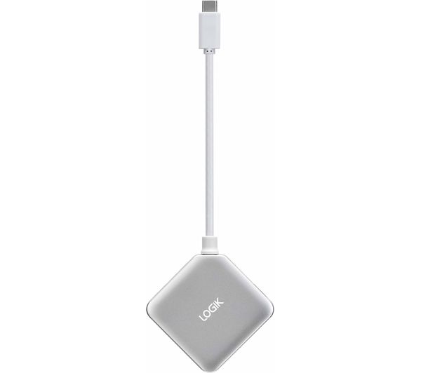 LOGIK L4HUBC23 4-Port USB-C Hub – USB 3.2 Adapter for PC & Mac with 5Gbps Transfer