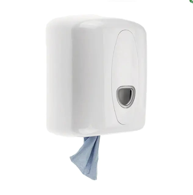 Excel Centrefeed Paper Roll Dispenser White Lockable Wall Mounted Plastic Dispenser