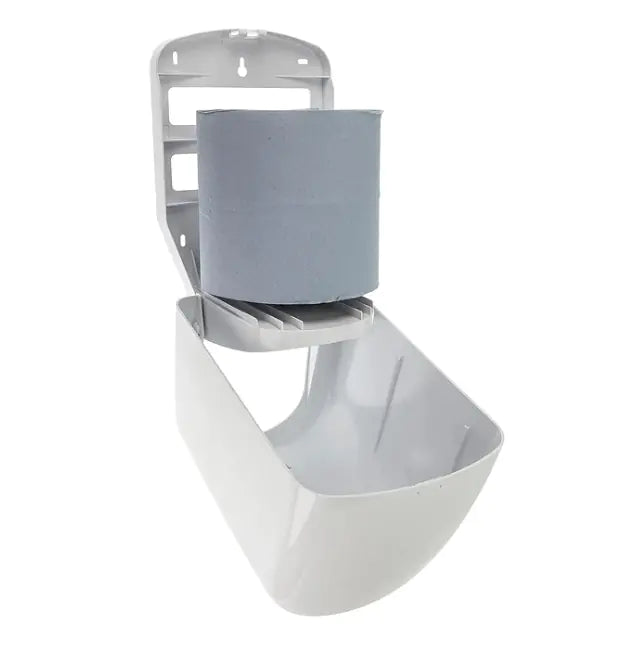 Excel Centrefeed Paper Roll Dispenser White Lockable Wall Mounted Plastic Dispenser