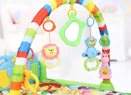 Luchild Baby Piano Gym Activity Play Mat with 5 Toys – 0+ Months