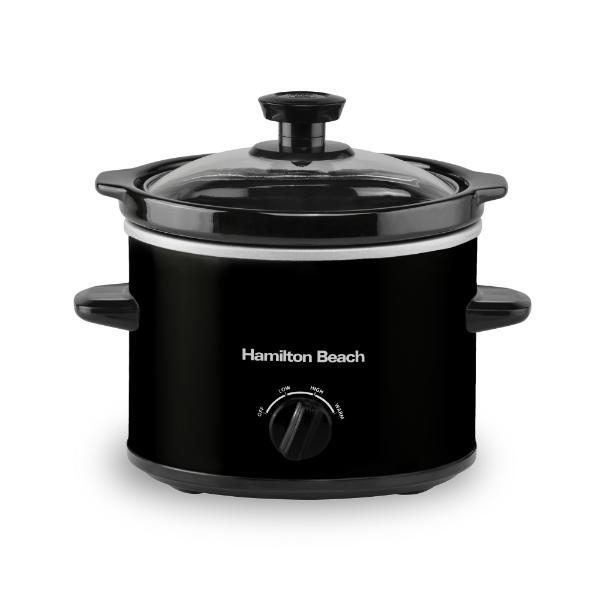 Hamilton Beach 1.8L Mini Slow Cooker, 90W Compact Cooker Black