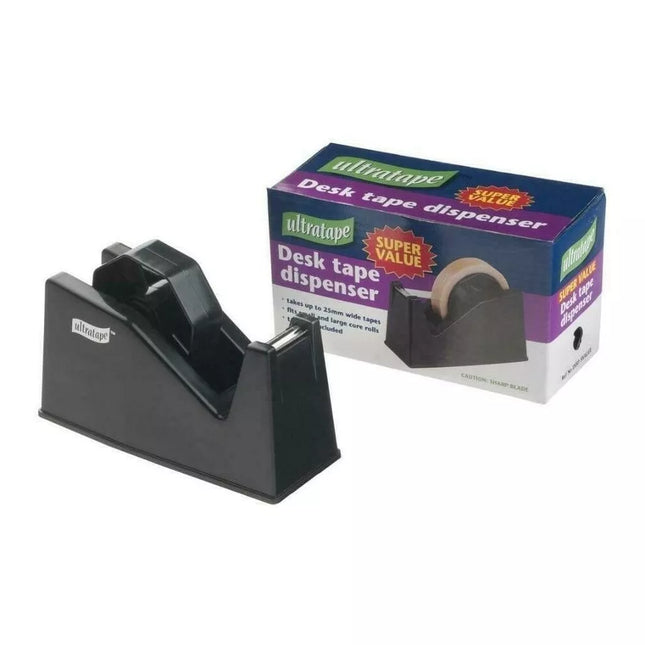 Ultratape Super Value Desk Tape Dispenser – Fits Tapes up to 25mm
