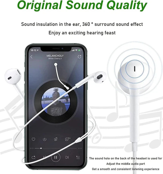 Apple EarPods with Lightning Connector (2024) Wired Earphones – White