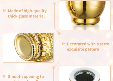 NUPTIO Gold Glass Bud Vases Vintage Flower Vase Set – Small Vase Set