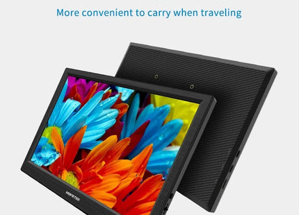 HGFRTEE 11.6" Portable Gaming Monitor HDMI USB-C 1366x768 – Black