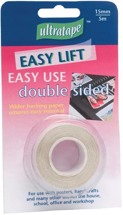 Ultratape Easy Lift Double Sided Tape – 15mm x 5m