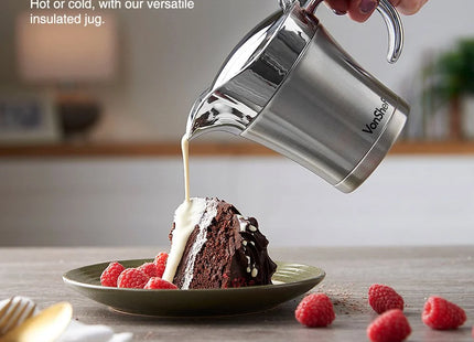 VonShef Insulated Gravy Jug with Lid – 500ml Stainless Steel
