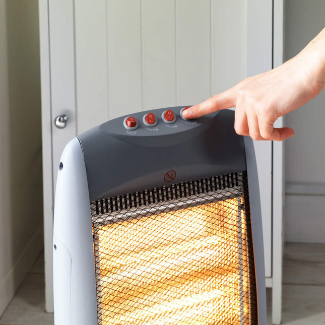 Beldray 1200W Portable Halogen Heater with Oscillation & 3 Heat Settings
