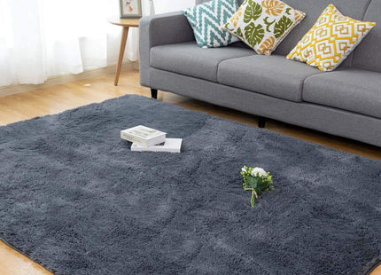 CHOSHOME Fluffy Shaggy Area Rug 90 x 150cm – Soft Non-Slip Plush Carpet
