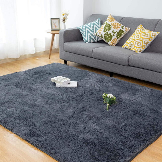 CHOSHOME Fluffy Shaggy Area Rug 90 x 150cm – Soft Non-Slip Plush Carpet