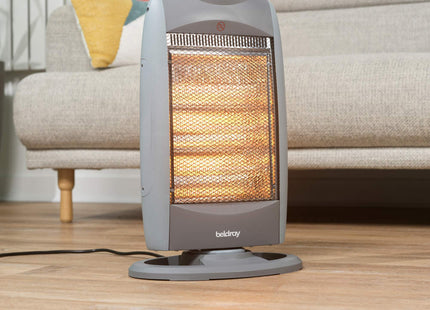 Beldray 1200W Portable Halogen Heater with Oscillation & 3 Heat Settings