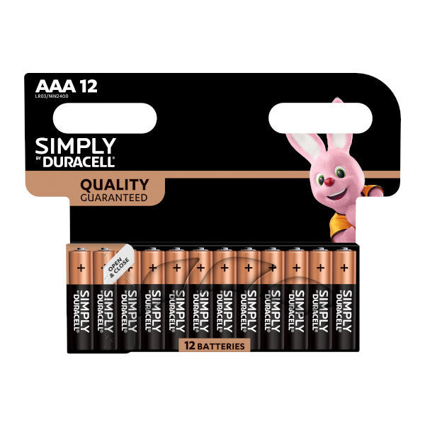 Duracell Simply AAA Batteries (Pack of 12)